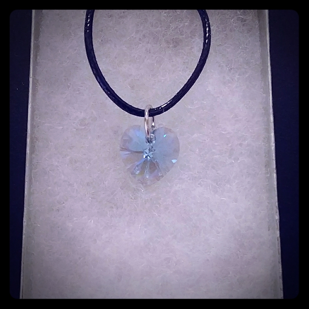Skylight Blue Crystal Heart Necklace